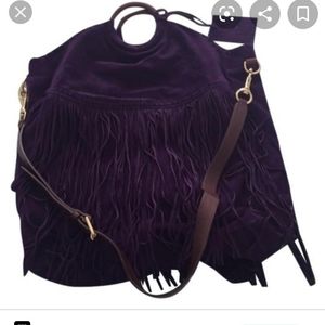 ISO ONLY RAPLH LAUREN PURPLE SUEDE FRINGE BAG